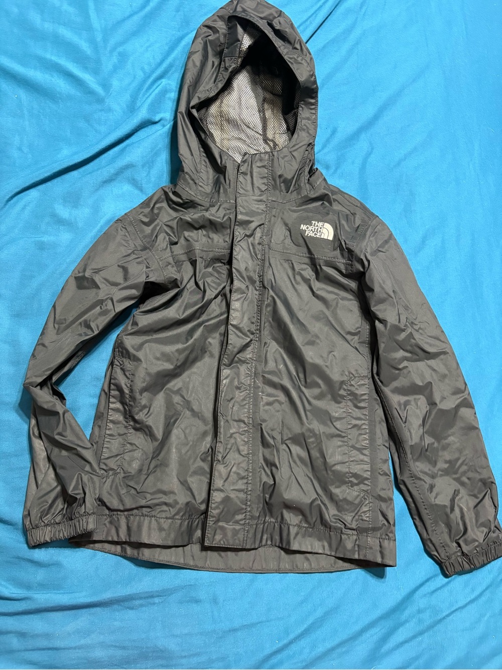The North Face Kids Black Hooded Rain Jacket
